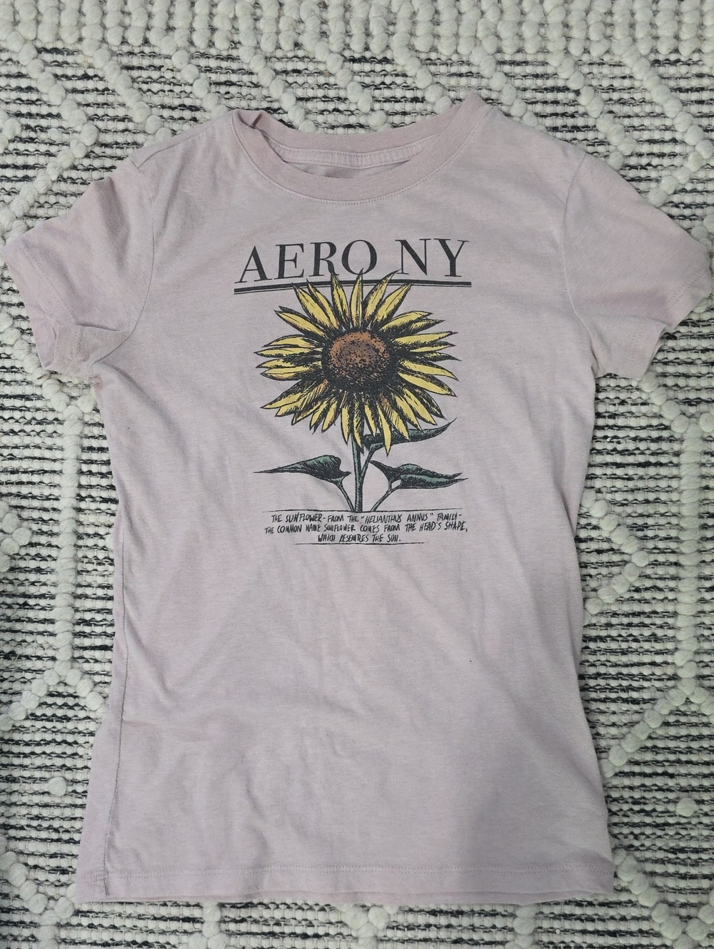 Aeropostale Light Pink Sunflower Graphic Tee